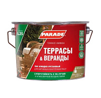Лак Террасы&Веранды алкидно-уретановый PARADE L 25 Бесцветный полуматовый