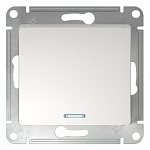 Переключатель Schneider GLOSSA  GSL000163 с подсветкой белый 1-клавишный