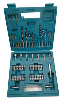 Набор оснастки Makita "Basic" (60 шт) сверла(мет,бет,дер) биты, зенкер (E-11829)