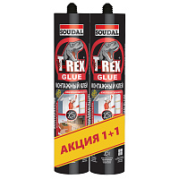 Клей жидкие гвозди моментальной схватываемости T-REX 1+1 (RED) белый Soudal 152249 (0.38кг+0.38кг)