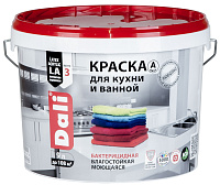 Краска для кухни и ванны Dali моющая акриловая белая (База A) 9 л Краска для кухни и ванны Dali моющая акриловая белая (База A) 9 л