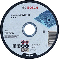 Круг отрезной по металлу Bosch 125*1.0*22  Standard for Metal (2608619768)