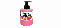 Жидкое мыло Vita&Milk 300мл Клубника и молоко