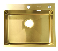 Мойка из нержавеющей стали врезная PRO 600*500*220мм D6050HG ЗОЛОТО SANTREK AQUA 338021