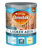 Лак на водной основе для мебели и стен Omnitex by Pinotex Laсker Aqua 10 матовый (1л)