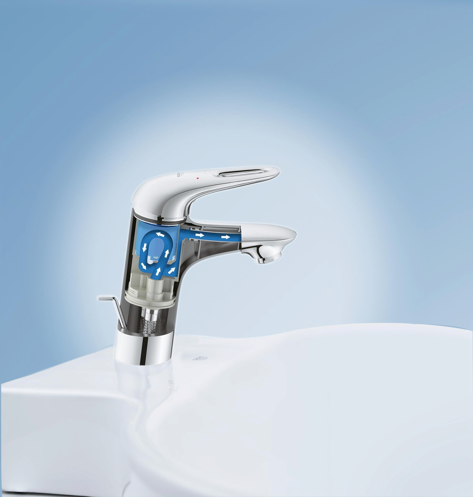 Смеситель Eurostyle для раковины цвет хром GROHE 23564003 купить 3