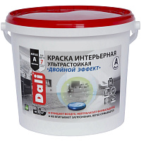 Экономная краска для стен и потолков Dali Двойной эффект белая (База А) 5 л