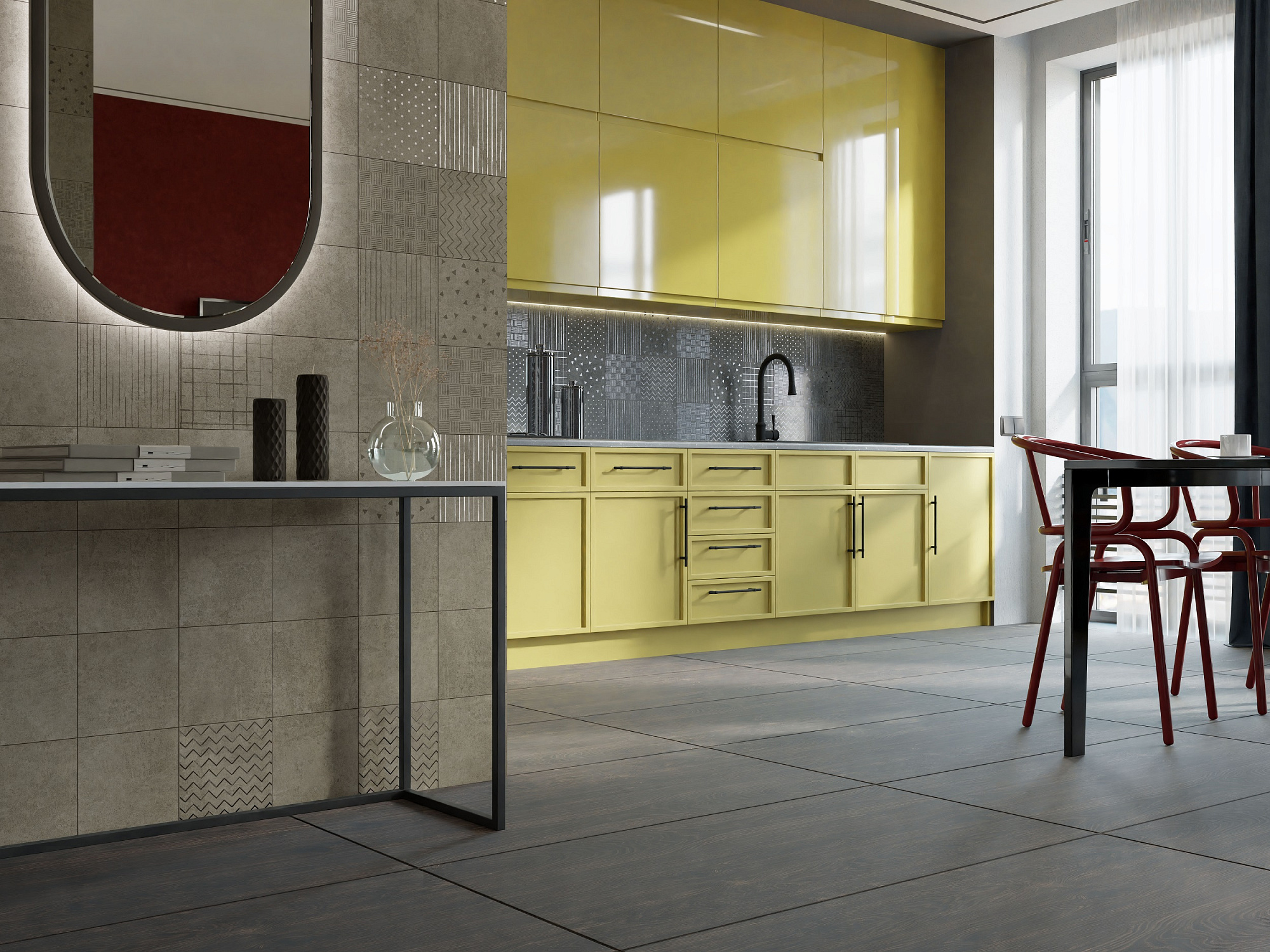 Плитка настенная Адажио 20*20см серая Axima Ceramica доставка Нижний Новгород 1 Плитка настенная Адажио 20*20см серая Axima Ceramica купить 1
