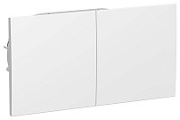 Розетка Atlas Design ATN000128 2-мес З/К шторки с крышкой белый