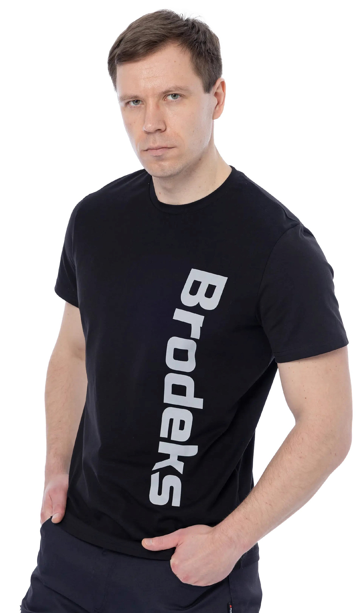 Футболка мужская Brodeks черный р.2XL(60-62) KS704 купить 3