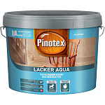 Лак Pinotex Lacker Aqua 70 на водной основе для мебели и стен глянцевый бесцветный (9л)