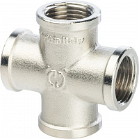 Крестовина внутренняя резьба никелированная латунь 1/2" STOUT SFT-0031-000012