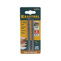 Пилка для лобзика T144DF BIM по дереву 5-50мм 2шт KRAFTOOL 159520-4