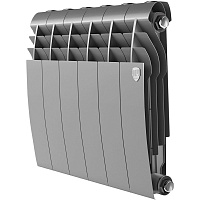 Радиатор биметаллический BiLiner 350мм 6 секций Silver Satin Royal Thermo RTBSS35006