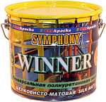 Эмаль полиуретановая универсальная Symphony WINNER шелковисто-матовая база A белая (2.7л)