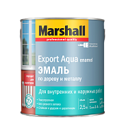 Эмаль Marshall Export Aqua Enamel по дереву и металлу Глянцевая, Белая 2.5 л