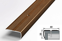 Профиль угловой 40*20*1350мм дуб темный Лука ПУ 06.1350.091