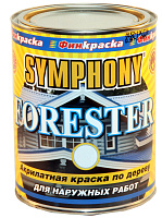 Краска фасадная по дереву Symphony Forester белая база A (0.9л)