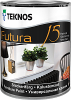 Краска Futura 15 база PM1 шелк-матовая TEKNOS белая