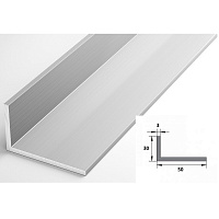 Профиль уголок разнополочный 50*30*3.0мм Лука Уп 16.2000.500
