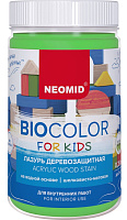 Лазурь деревозащитная NEOMID BioColor For Kids Н-BCFK-0,25 салатовый (0.25л)