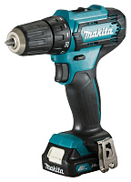 Дрель-шуруповерт аккумулятоная Makita DF333DWAE кейс 12В 30/14Нм БЗП-10мм 2акк*1.5а/ч