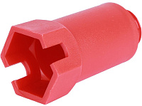 Пробка длинная полипропилен 1/2" красная Stout SFA-0035-200012