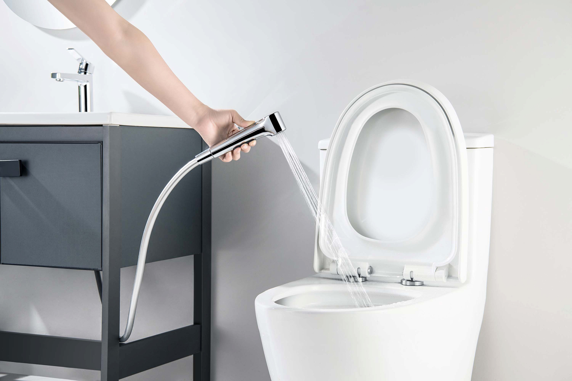 Смеситель ЛУГАНО для раковины с гигиеническим душем хром Aquatek AQ1712CR доставка Нижний Новгород 3 Смеситель ЛУГАНО для раковины с гигиеническим душем хром Aquatek AQ1712CR купить 3