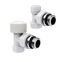 Набор термостатический угловой Design 1/2"М30х1,5 (Белый) Royal Thermo RATVDU11212WH