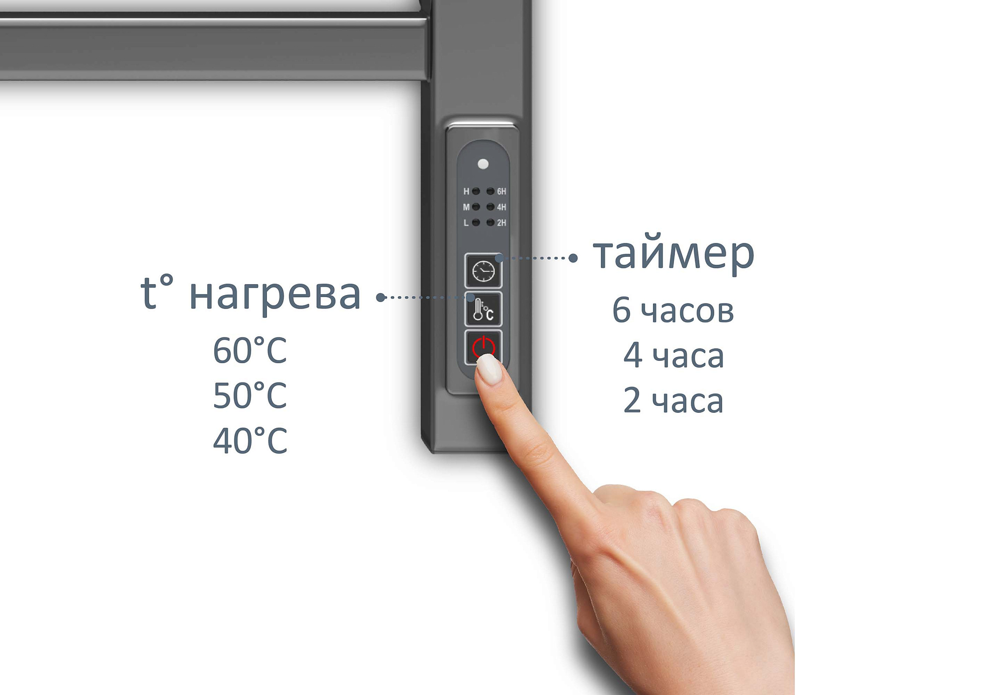Полотенцесушитель Бетта П электрический (quick touch) 500*900мм Aquatek AQ EL KRC1090CH доставка Нижний Новгород 2 Полотенцесушитель Бетта П электрический (quick touch) 500*900мм Aquatek AQ EL KRC1090CH купить 2