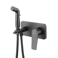 Смеситель с гигиеническим душем встраиваемый Lemark Bronx LM3720BL черный