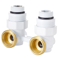 Узел нижнего подключения угловой для радиатора 1/2"х3/4"EK белый Royal Thermo RANPU11234WH