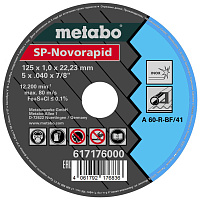 Круг отрезной по металлу Metabo 125*1.0*22 +нерж SP-Novorapid (617176000)