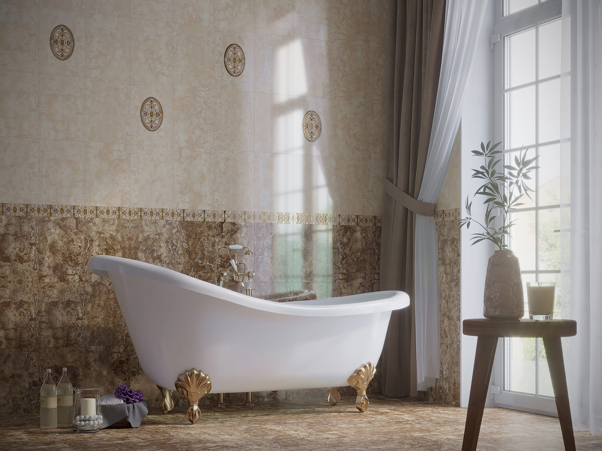 Плитка настенная Изабель низ 25*35см Axima Ceramica купить 3