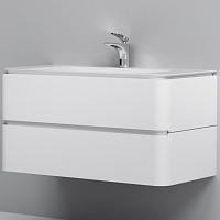 Тумба подвесная Sensation 100 с раковиной Sensation 100 белый глянец AM.PM M30FHX1002WG
