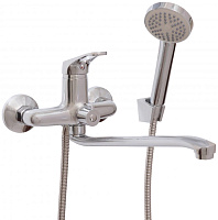 Смеситель для ванной Lucky Tap 812 BBI-3021-35S-32 однорычажный серебристый