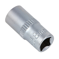 Головка торцевая шестигранная 1/4" хром-ванадий 8мм Ермак 736-230