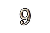 Цифра самокл. мал. золото "9" (упак.)