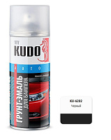 Эмаль-грунт для бампера Kudo аэрозоль KU-6202 черная полуматовая (0.52л)