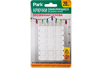 Крючки самоклеящиеся для гирлянд и проводов 20 шт PARK 108772
