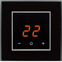Терморегулятор пола сенсорный Aura ORTO 9005 Black Classic 5-55C 16A 220В черный