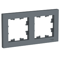 Рамка Schneider Atlas Design грифель 2-местная ATN000702 