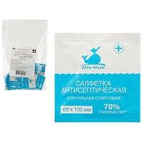 Салфетки White Whale антисепт стерильные спиртовые 20шт 60*100мм 008344