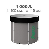 Ёмкость EKUD с крышкой ПВХ объём 1000л высота 100см EKUD10001001