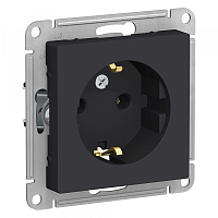 Розетка Atlas Design ATN001043 Schneider 1-мес З/К карбон 528561