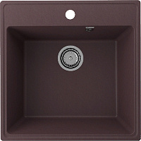 Мойка для кухни Ulgran Quartz Forte 505-06 кварцевая квадратная 50,5*50,5см трюфель
