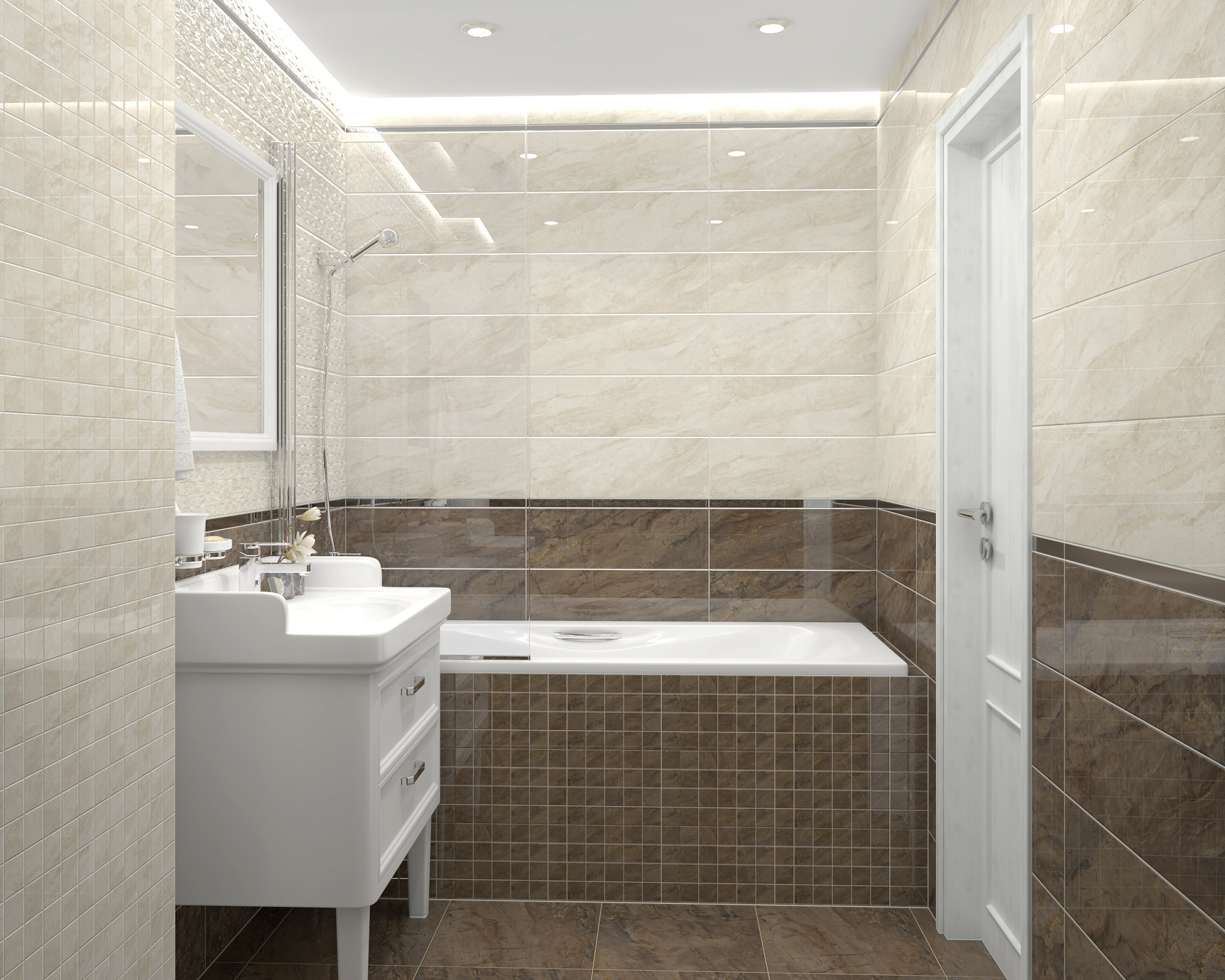 Декор мозаичный Royal бежевый 20*60см Laparet MM60073 доставка Нижний Новгород 3 Декор мозаичный Royal бежевый 20*60см Laparet MM60073 купить 3