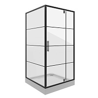 Ограждение душевое Nova NG-0280-08ВLACK 80*80*195см Niagara _02800831BLACK черный