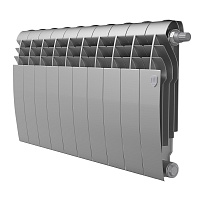 Радиатор биметаллический BiLiner 350мм VR 10 секций Silver Satin Royal Thermo RTBSSVR35010
