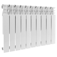 Радиатор алюминиевый Rommer Plus 500 10 секций RAL 9016 89566 Радиатор алюминиевый Rommer Plus 500 10 секций RAL 9016 89566